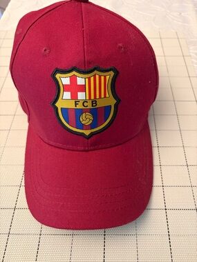 FCB Burgundy Baseball Cap - Men’s Soccer Fan Hat
